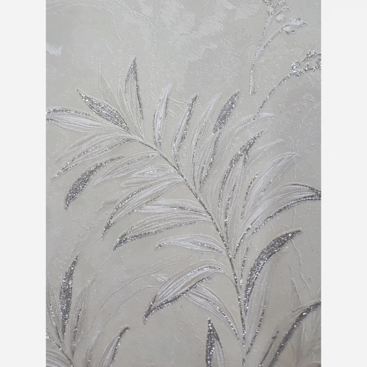 کاغذ دیواری موون طرح برگ نقره ای کد 663 پس کرایه